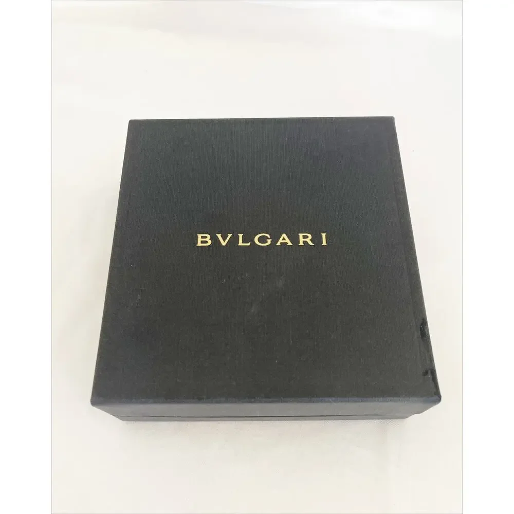 BVLGARI Jewelry Box Square Brown Necklace Bracelet Leather Box Empty